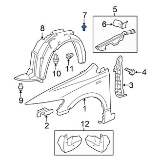 Honda OE - Upper Fender Molding Retainer