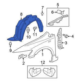 Honda OE - Front Left Fender Splash Shield