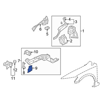 Honda OE - Right Fender Bracket