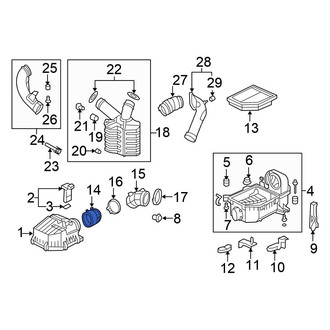 Honda OE - Rear Engine Air Intake Hose