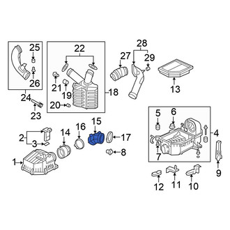 Honda OE - Rear Engine Air Intake Hose