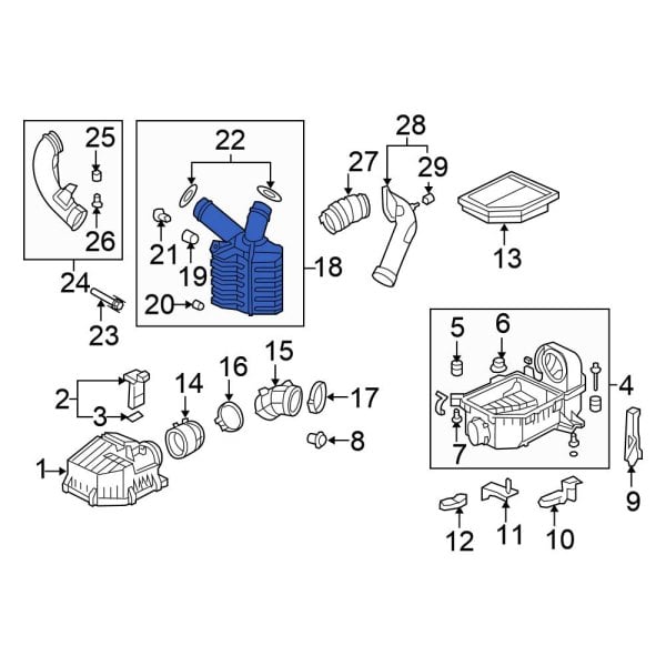 Honda OE 17230RNAA00 - Engine Air Intake Resonator