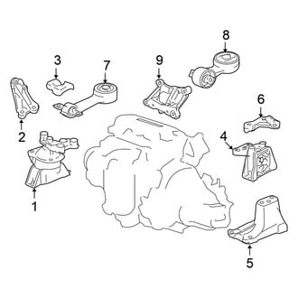 Honda OE - Engine / Transaxle - Engine & Transmission Mounting (1.8L Standard Tr)