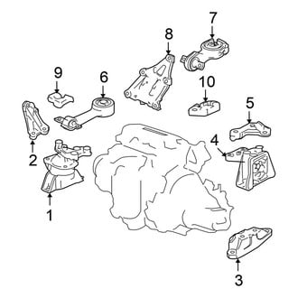 Honda OE - Engine / Transaxle - Engine & Transmission Mounting (1.8L Automatic Tr)