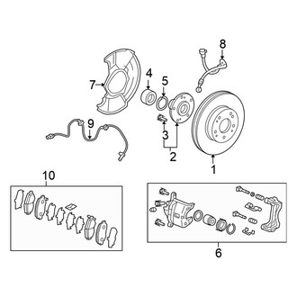 Honda OE - Front Suspension - Brake Components