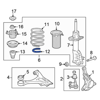 Honda OE - Rear Upper Coil Spring Insulator