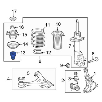 Honda OE - Front Suspension Strut Bumper