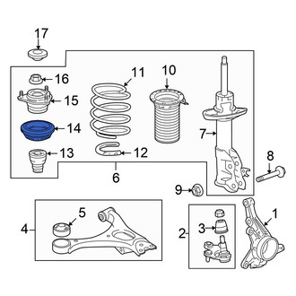 Honda OE - Front Suspension Strut Bearing