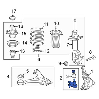 Honda OE - Front Left Suspension Ball Joint