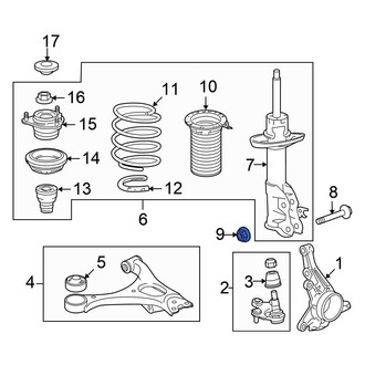 Honda OE - Front Lower Suspension Control Arm Nut