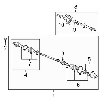 Honda OE - Front Suspension - Drive Axles (1.8L Standard Tr)
