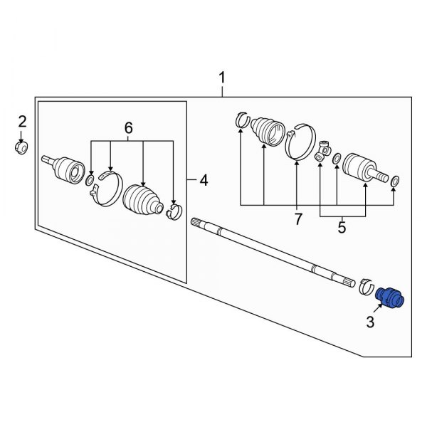 Honda OE 44351SNEA11 Front Left Drive Shaft Damper