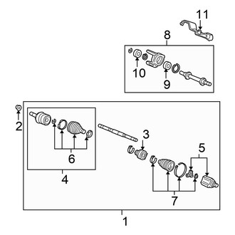 Honda OE - Front Suspension - Drive Axles (2.0L)