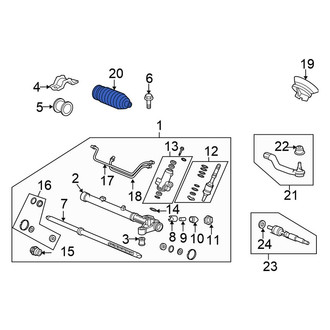 Honda OE - Right Rack and Pinion Bellows