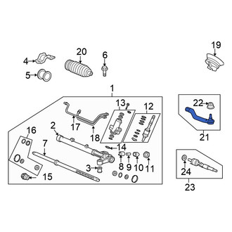 Honda OE - Right Outer Steering Tie Rod End
