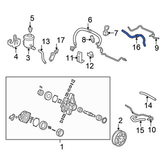 Honda OE - Power Steering Reservoir Hose