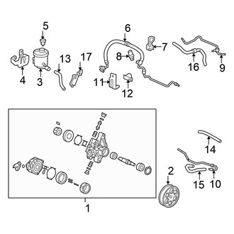 Honda OE - Steering Gear & Linkage - Pump & Hoses