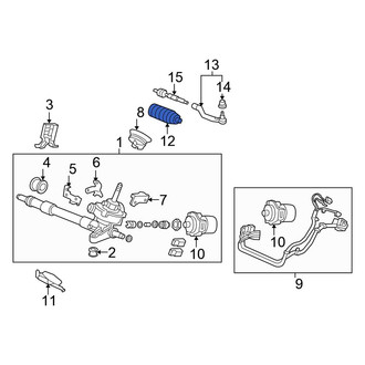 Honda OE - Left Rack and Pinion Bellows