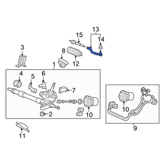Honda OE - Right Outer Steering Tie Rod End