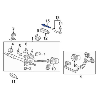 Honda OE - Left Outer Steering Tie Rod End