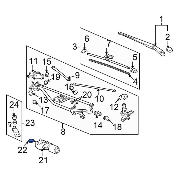 Windshield Wiper Linkage Seal