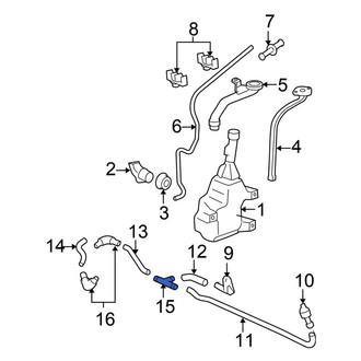 Honda OE - Windshield Washer Hose Connector