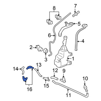 Honda OE - Front Windshield Washer Hose Connector