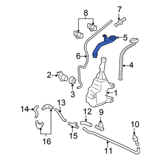 Honda OE - Front Washer Fluid Reservoir Filler Pipe