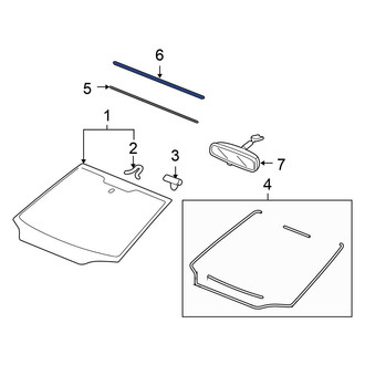 Honda OE - Front Windshield Molding