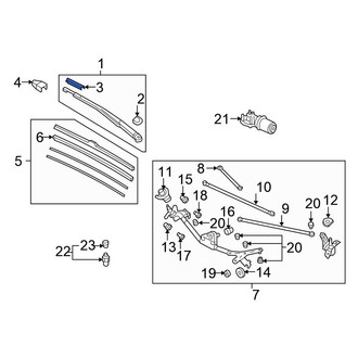Honda OE - Front Left Outer Wiper Arm Cover