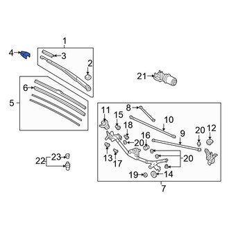 Honda OE - Front Right Inner Wiper Arm Cover