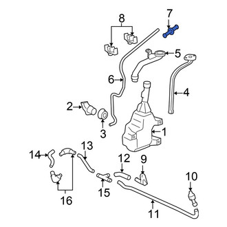 Honda OE - Windshield Washer Hose Connector