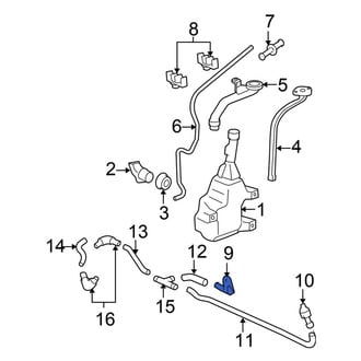 Honda OE - Front Right Windshield Washer Nozzle