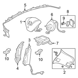 Honda OE - Restraint Systems - Air Bag Components (DX / EX / EX-L / GX / LX / LX-S Sedan 1.8L)