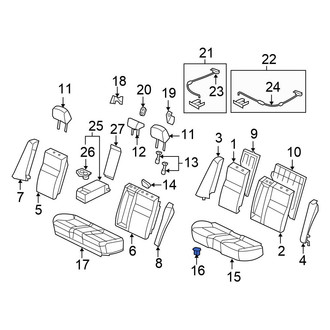 Honda OE - Rear Seat Cushion Pad Clip