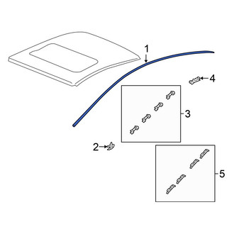 Honda OE - Left Roof Drip Molding