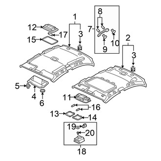Honda OE - Roof - Interior Trim (Sedan)