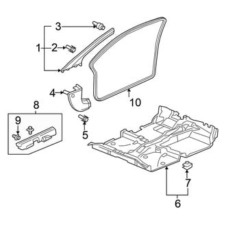Honda OE - Pillars, Rocker & Floor - Interior Trim (Coupe)