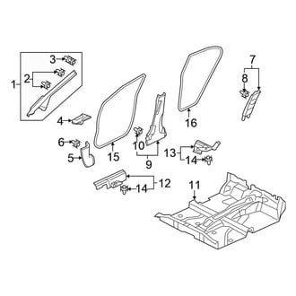 Honda OE - Pillars, Rocker & Floor - Interior Trim (Sedan)