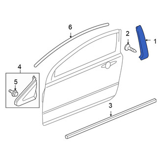 Honda OE - Front Left Outer Door Reveal Molding