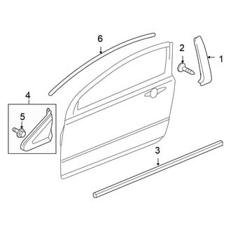 Honda OE - Door - Exterior Trim (DX / EX / EX-L / LX Coupe)