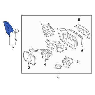 Honda OE - Front Right Door Mirror Trim Ring