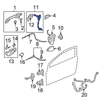 Honda OE - Front Left Door Lock Cylinder