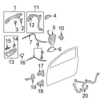 Honda OE - Left Inner Interior Door Handle Clip