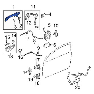 Honda OE - Front Left Outer Exterior Door Handle