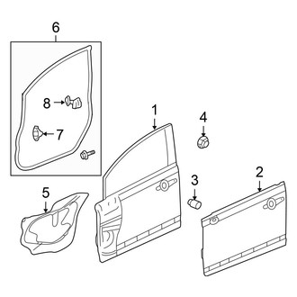 Honda OE - Front Door - Door & Components (Sedan)