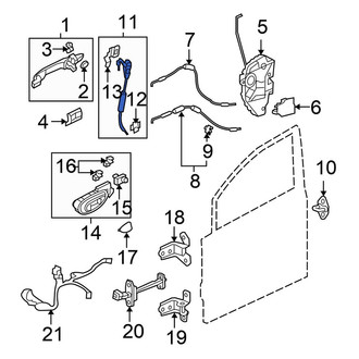 Honda OE - Front Left Door Lock Cylinder
