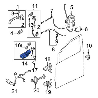 Honda OE - Rear Right Inner Interior Door Handle