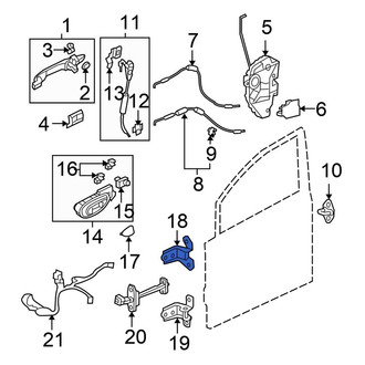 Honda OE - Rear Left Lower Door Hinge