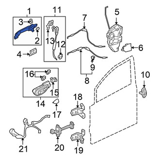 Honda OE - Front Left Outer Exterior Door Handle